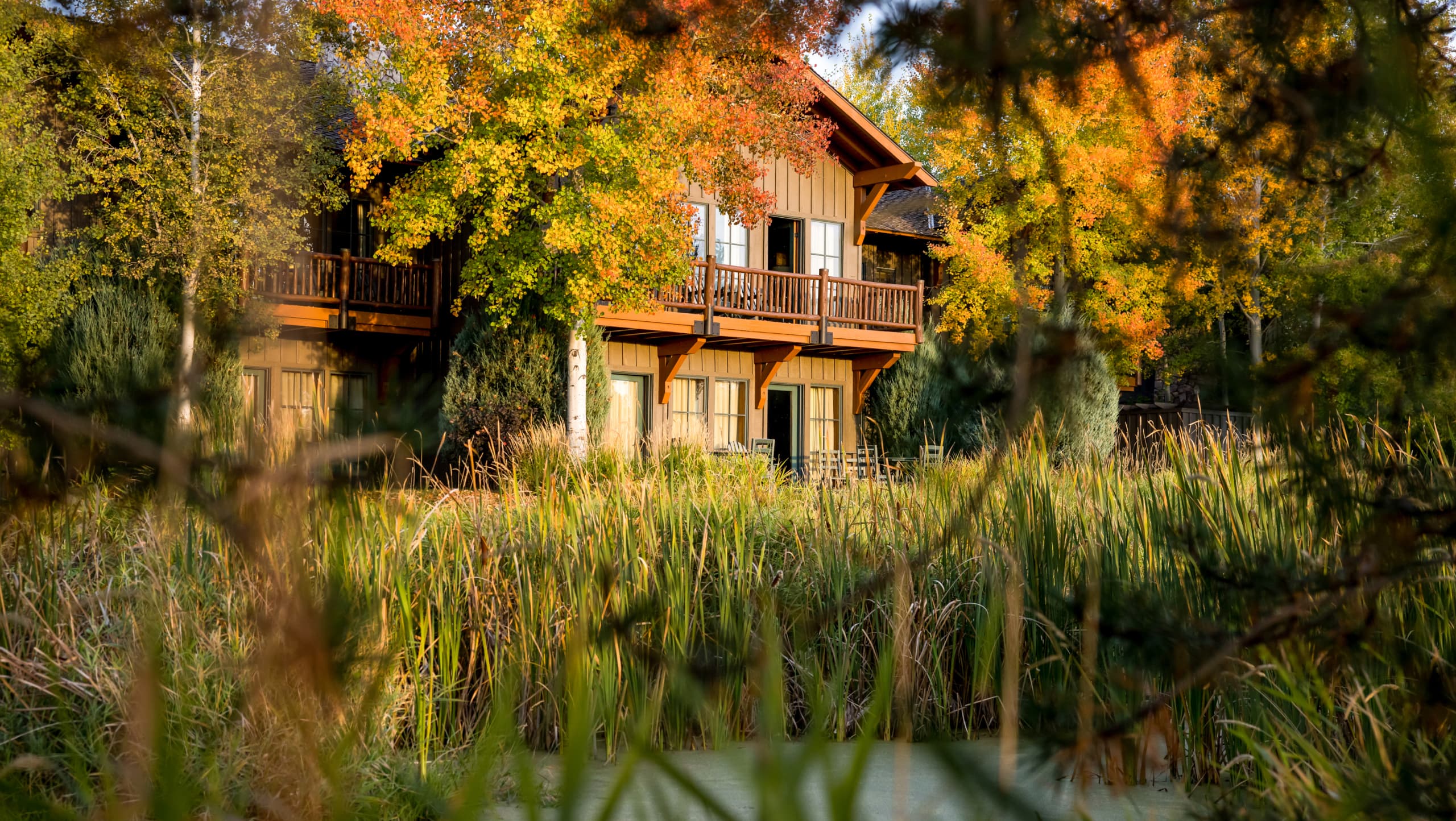 sunriver resort overview with forest in the background